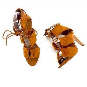 Zara Brown Suede Heels